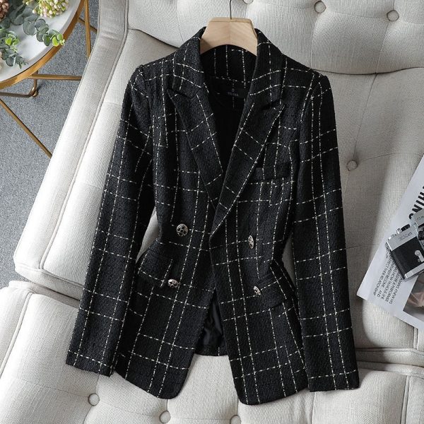 Elegant White Blazer New Design Stylish Suit Top with Alloy Buttons - Image 5