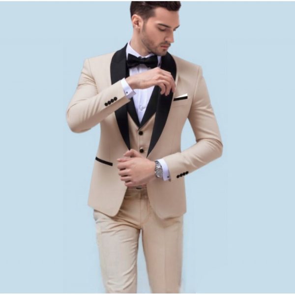 Big Size Men's Suit Set Business Formal Slim Fit  Version Casual Tuxedo Two-Piece Set Groom Wedding Dress - Image 5