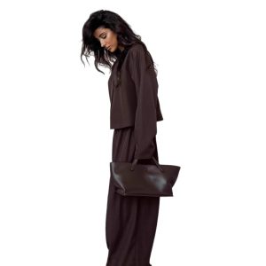 Simple White V-neck Top and Long Pants Two-piece Set for Women  Loose Casual Suit for Women
