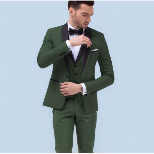Big Size Men's Suit Set Business Formal Slim Fit  Version Casual Tuxedo Two-Piece Set Groom Wedding Dress - Image 9