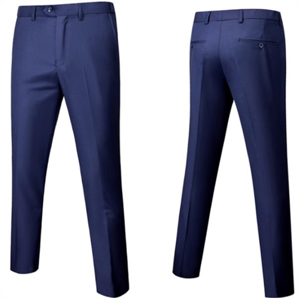 Men's Business Suit Three-Piece Set Double Vent Tuxedo Set - Image 5