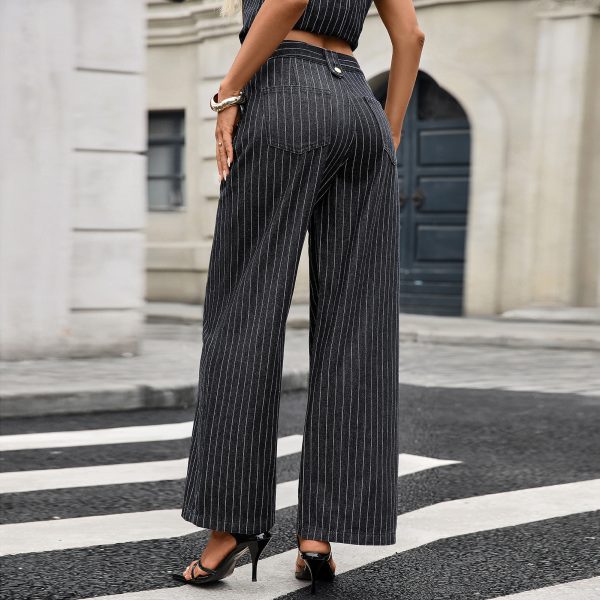 Women's Autumn New Washed Fashion Elegant Denim Sleeveless Suit - Image 19